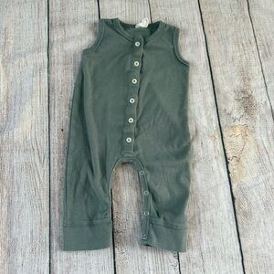 Kate Quinn Sleeveless Button Sport Jumpsuit Green Bamboo Size 12-18 Months